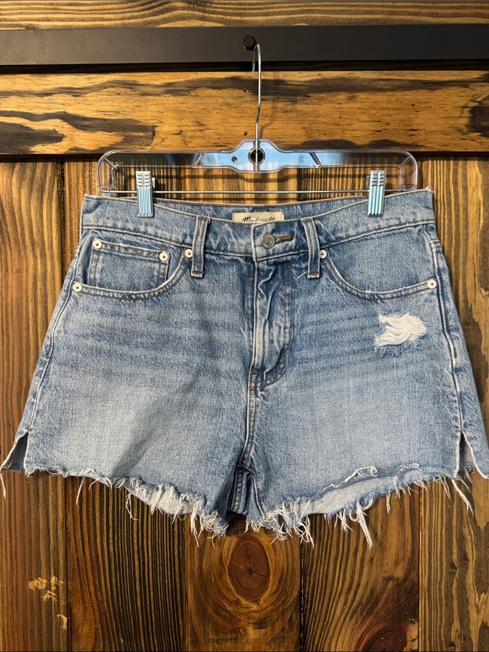 Madewell Relaxed Denim Shorts High-Rise Denim Cutoff Shorts Size 26